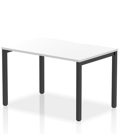Evolve Plus 1200mm Single Starter Office Bench Desk White Top Black Frame Easy2Order : BE905