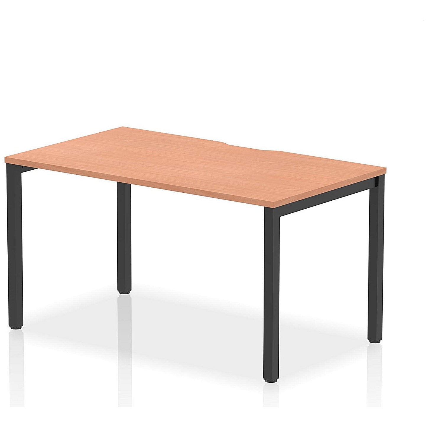 Evolve Plus 1400mm Single Starter Office Bench Desk Beech Top Black Frame Easy2Order : BE907