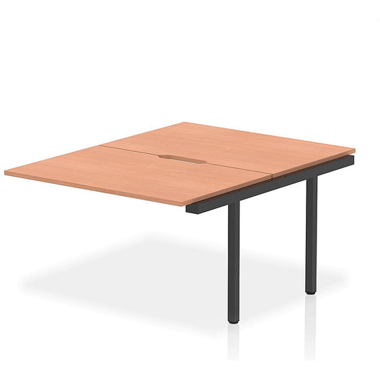 Evolve Plus 1200mm B2B Office Bench Desk Ext Kit Beech Top Black Frame Easy2Order : BE919