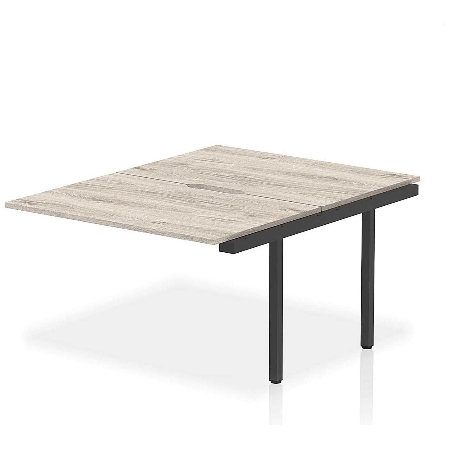 Evolve Plus 1200mm B2B Office Bench Desk Ext Kit Grey Oak Top Black Frame Easy2Order : BE920