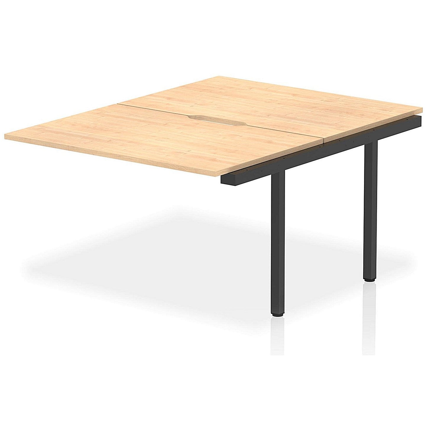 Evolve Plus 1200mm B2B Office Bench Desk Ext Kit Maple Top Black Frame Easy2Order : BE921
