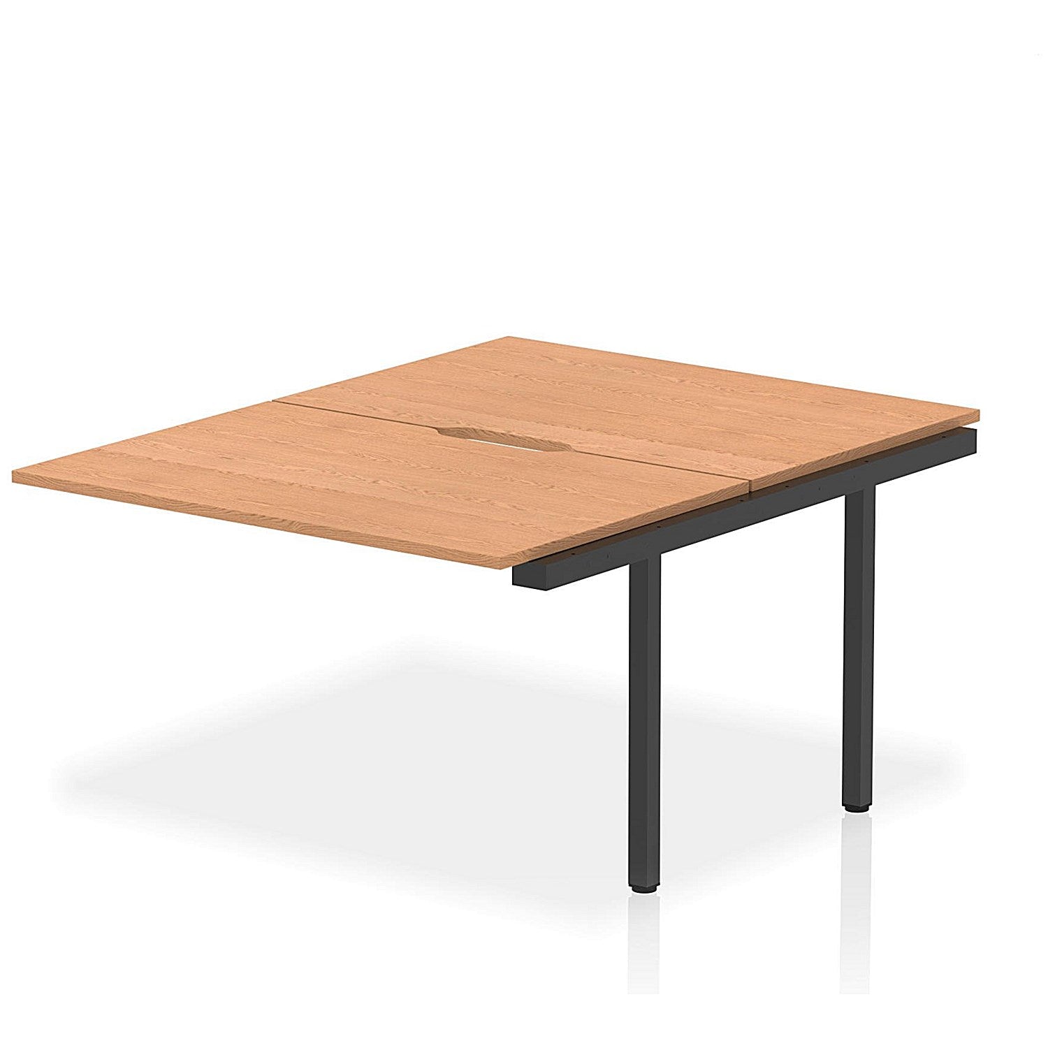 Evolve Plus 1200mm B2B Office Bench Desk Ext Kit Oak Top Black Frame Easy2Order : BE922