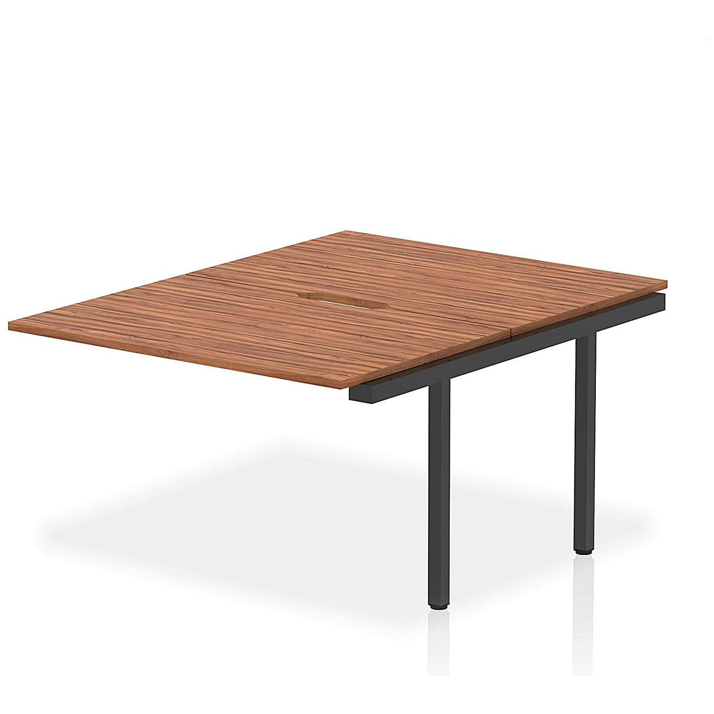 Evolve Plus 1200mm B2B Office Bench Desk Ext Kit Walnut Top Black Frame Easy2Order : BE924