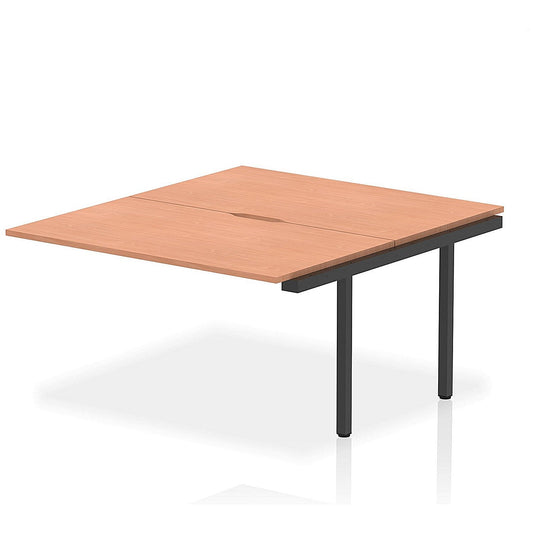 Evolve Plus 1400mm B2B Office Bench Desk Ext Kit Beech Top Black Frame Easy2Order : BE925