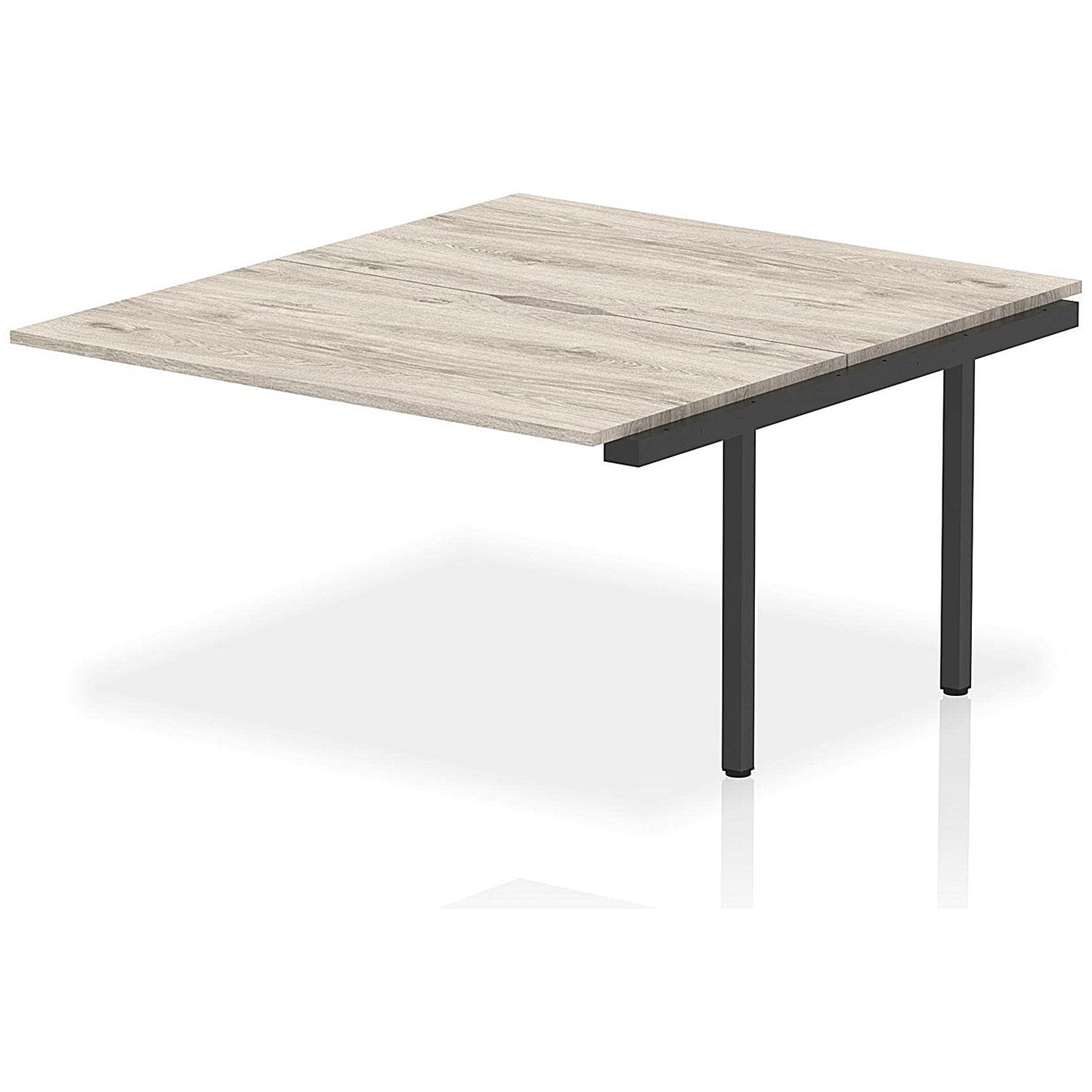 Evolve Plus 1400mm B2B Office Bench Desk Ext Kit Grey Oak Top Black Frame Easy2Order : BE926