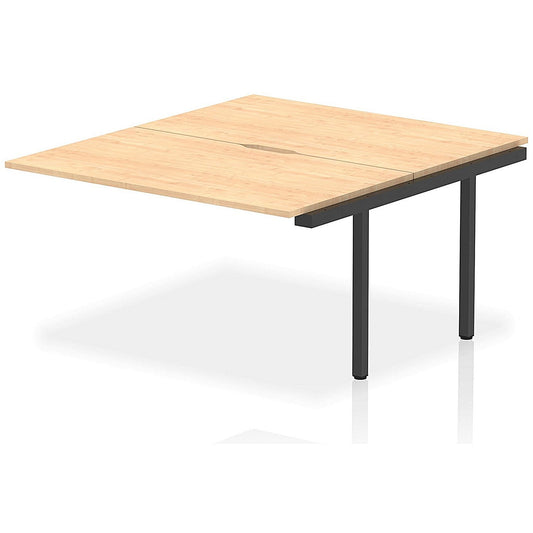 Evolve Plus 1400mm B2B Office Bench Desk Ext Kit Maple Top Black Frame Easy2Order : BE927