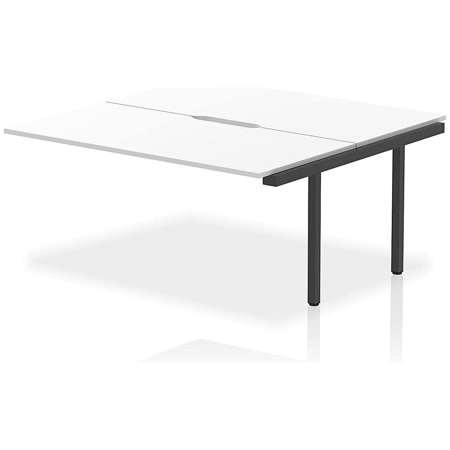 Evolve Plus 1600mm B2B Office Bench Desk Ext Kit White Top Black Frame Easy2Order : BE935