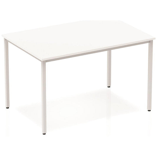 Impulse Rectangular Table, 1200mm, White, Silver Box Frame Leg Easy2Order : BF00115
