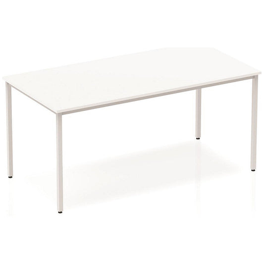 Impulse Rectangular Table, 1600mm, White, Silver Box Frame Leg Easy2Order : BF00117