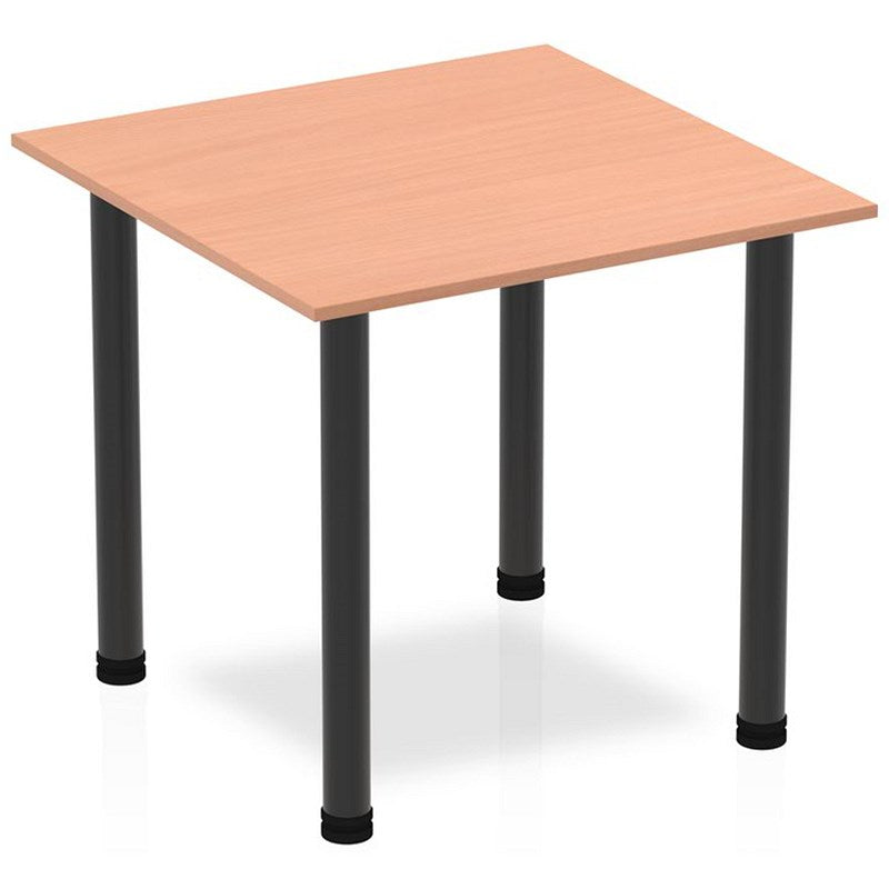 Impulse 800mm Square Table, Beech, Black Post Leg Easy2Order : BF00361