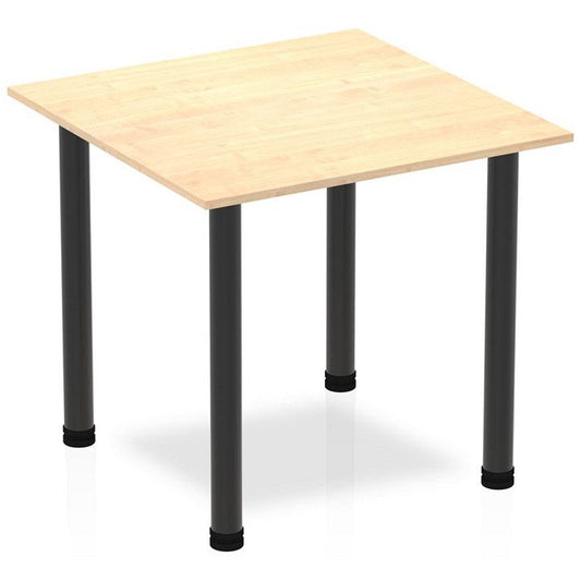Impulse 800mm Square Table, Maple, Black Post Leg Easy2Order : BF00365