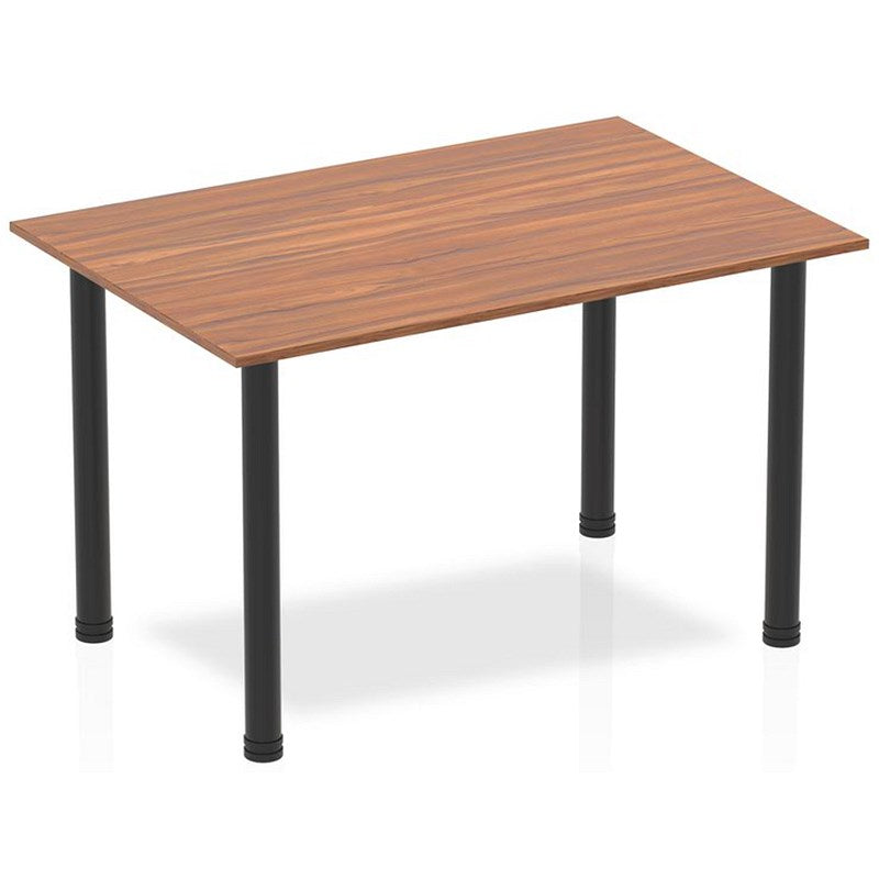 Impulse Rectangular Table, 1200mm, Walnut, Black Post Leg Easy2Order : BF00369