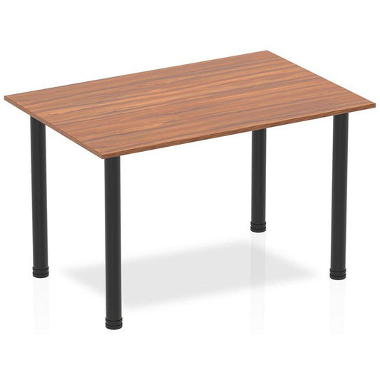 Impulse Rectangular Table, 1200mm, Walnut, Black Post Leg Easy2Order : BF00369