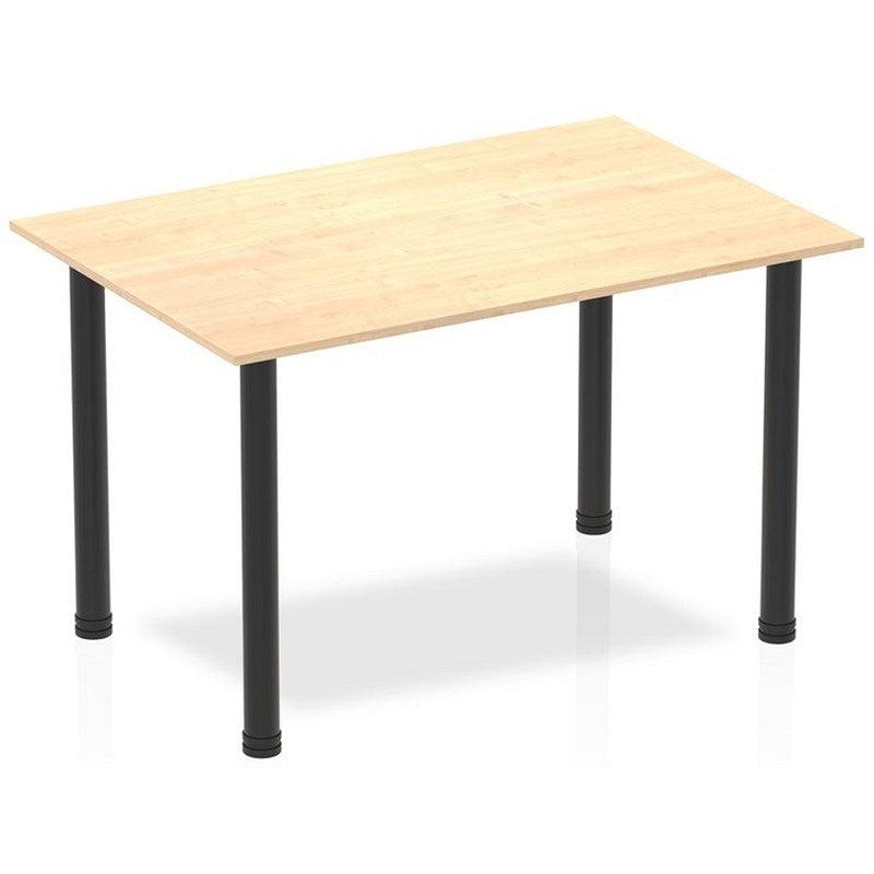 Impulse Rectangular Table, 1200mm, Maple, Black Post Leg Easy2Order : BF00370
