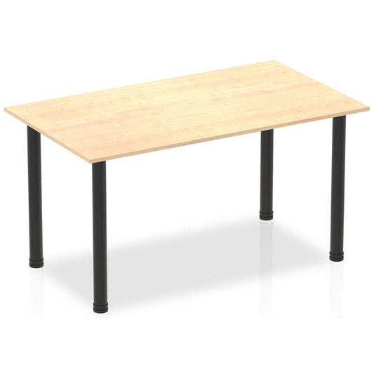 Impulse Rectangular Table, 1400mm, Maple, Black Post Leg Easy2Order : BF00375