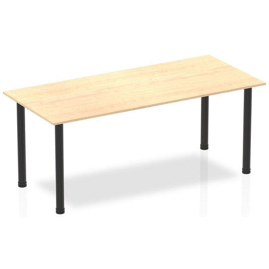 Impulse Rectangular Table, 1800mm, Maple, Black Post Leg Easy2Order : BF00385