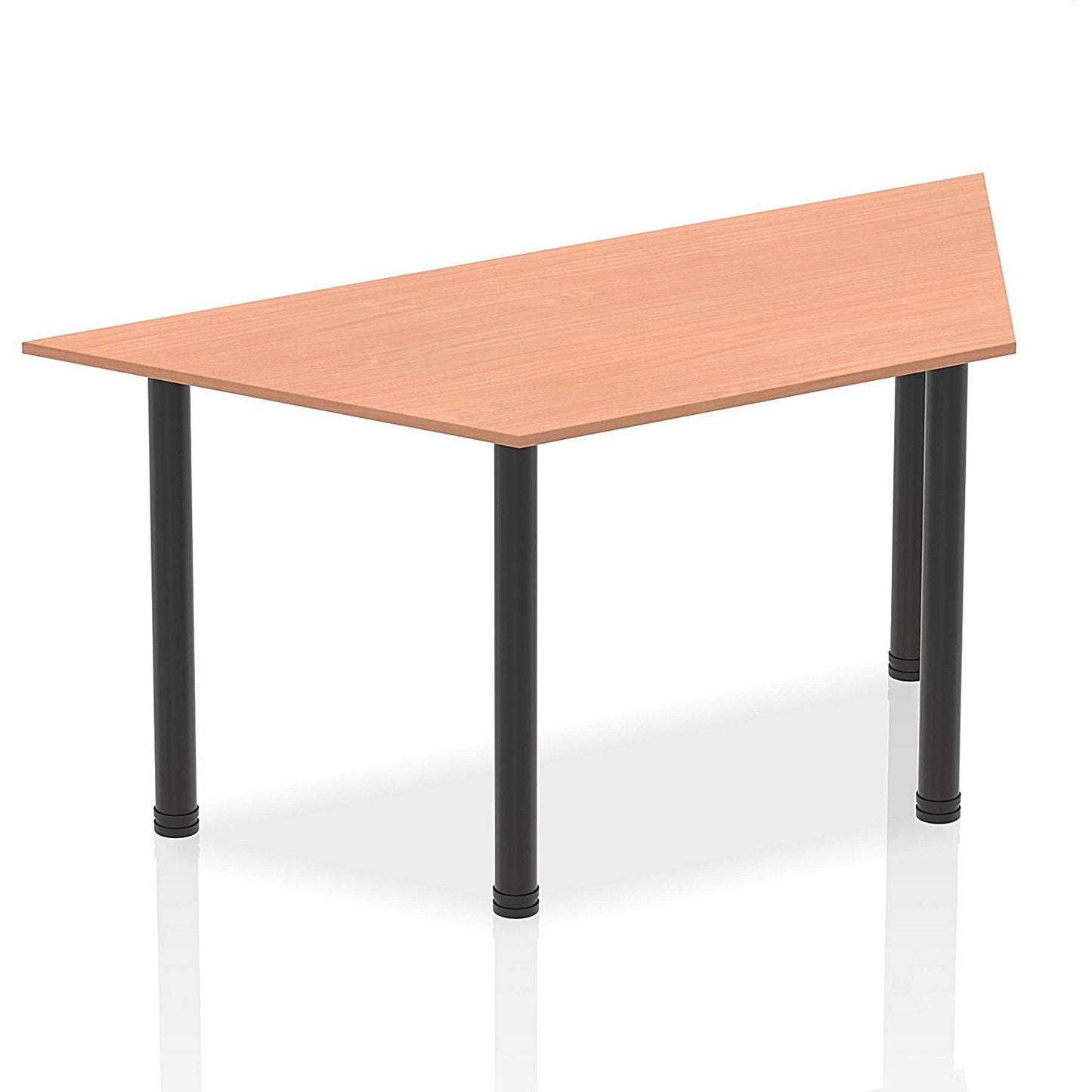 Impulse Trapezoidal Table, 1600mm, Beech, Black Post Leg Easy2Order : BF00386