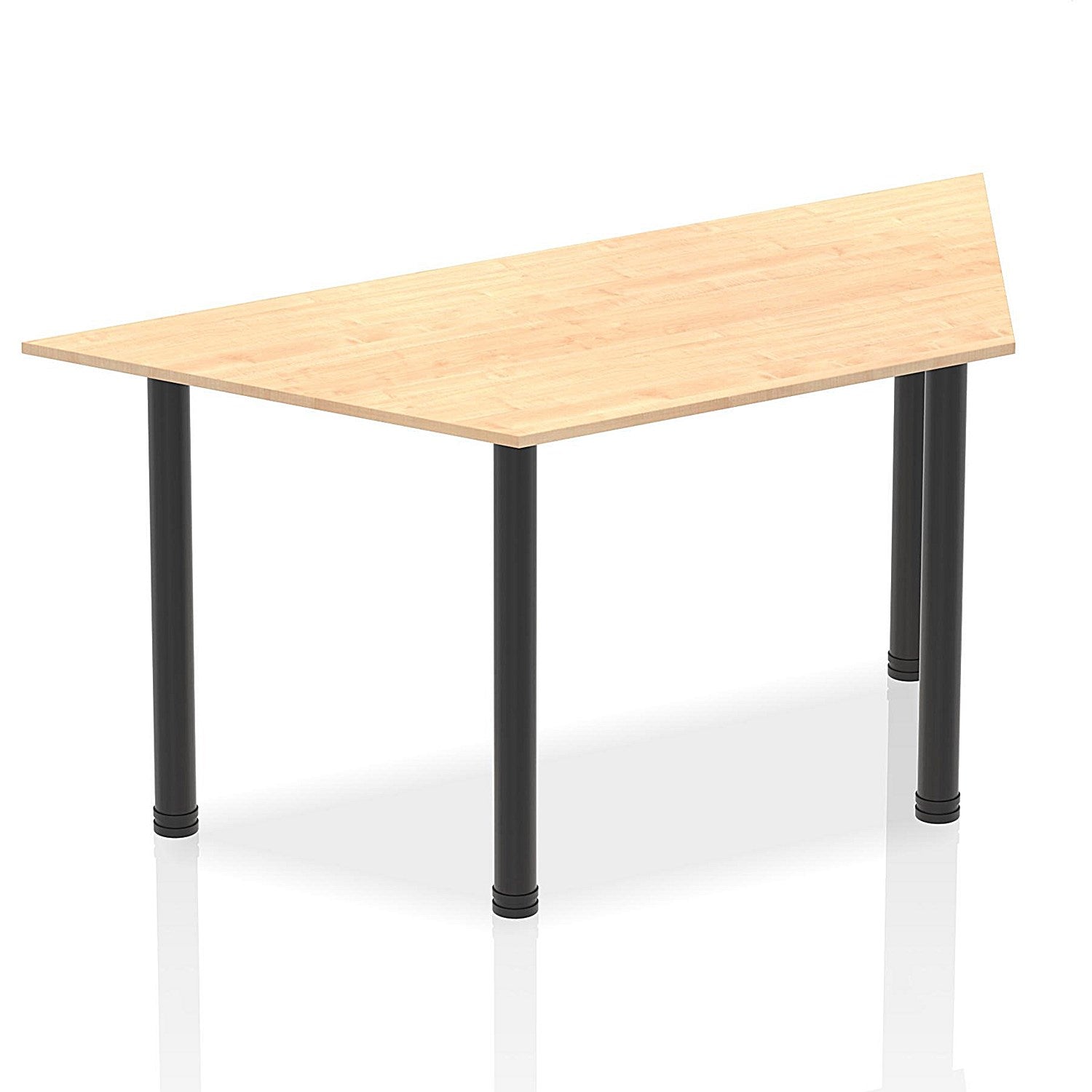 Impulse Trapezoidal Table, 1600mm, Maple, Black Post Leg Easy2Order : BF00394
