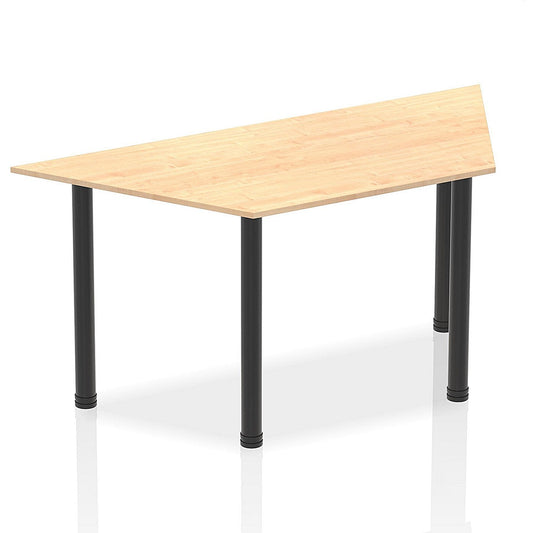 Impulse Trapezoidal Table, 1600mm, Maple, Black Post Leg Easy2Order : BF00394