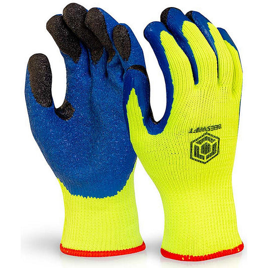 Beeswift Latex Thermo-Star Fully Dipped Gloves, Saturn Yellow, Large