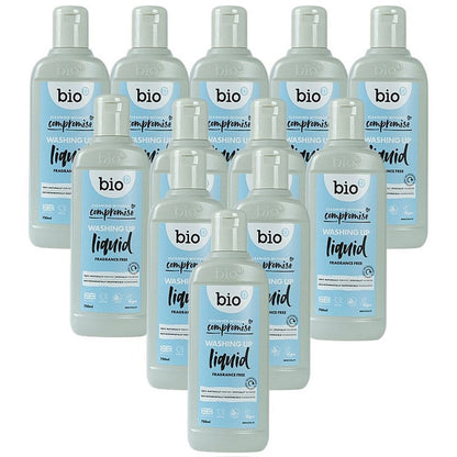 Bio-D Fragrance Free Washing Up Liquid, 750ml, Pack of 12
