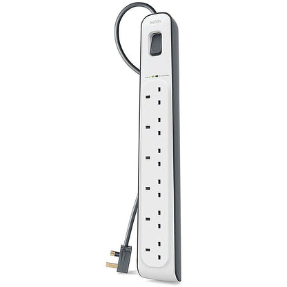 Belkin Surge Protector Extension Lead 6 Sockets 2m White