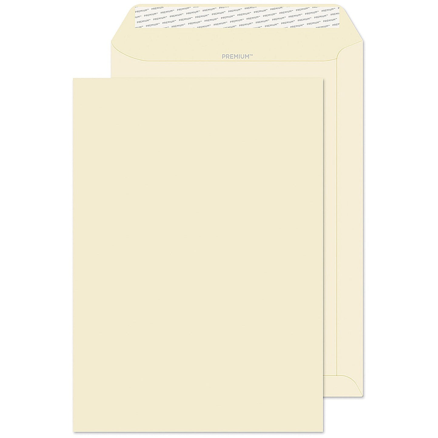 Premium C4 Envelopes, Peel and Seal, 120gsm, Wove, Cream, Pack of 250