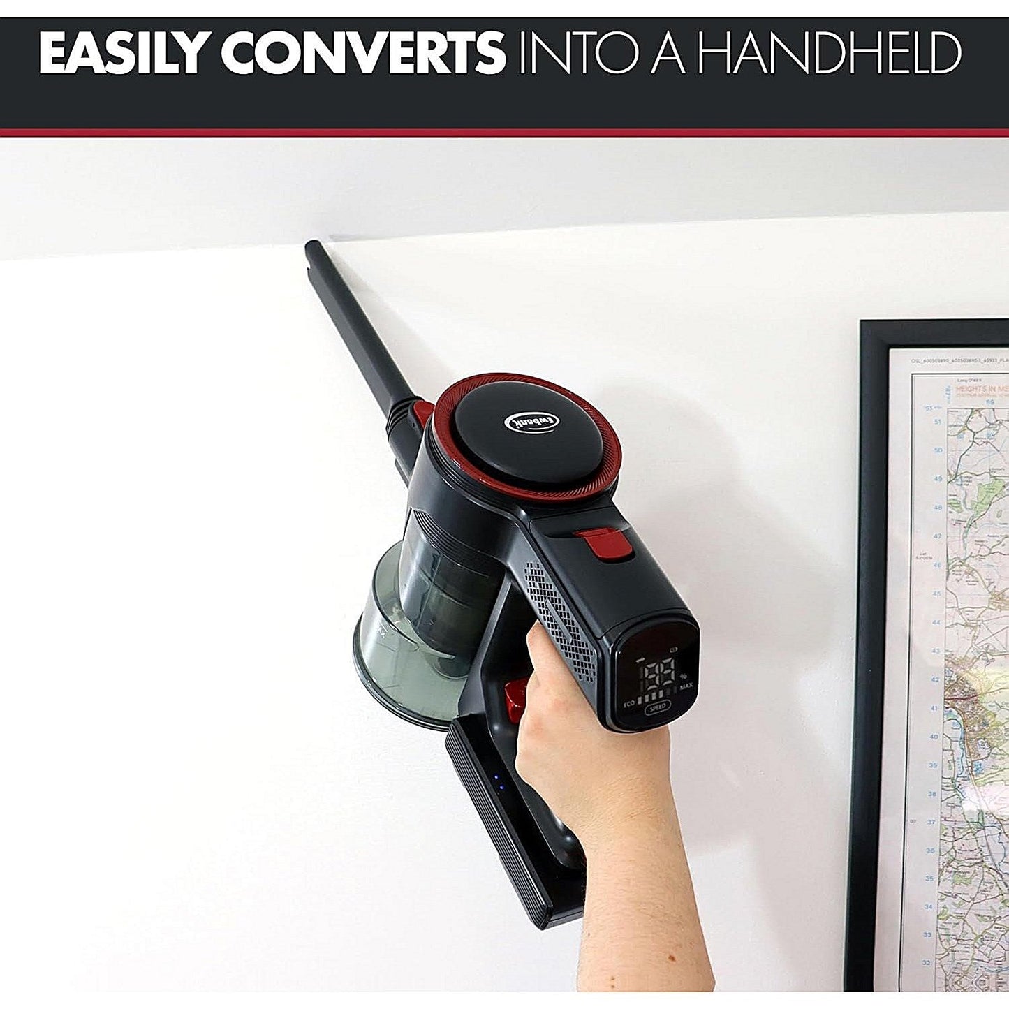 Ewbank Airdash1 2-In-1 Cordless Stick Vacuum Cleaner, Black/Red Easy2Order : BLU09359
