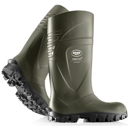 Bekina Steplite X Solid Grip Non Safety Wellington Boots, Green, 4 Easy2Order : BNXAN1P918004