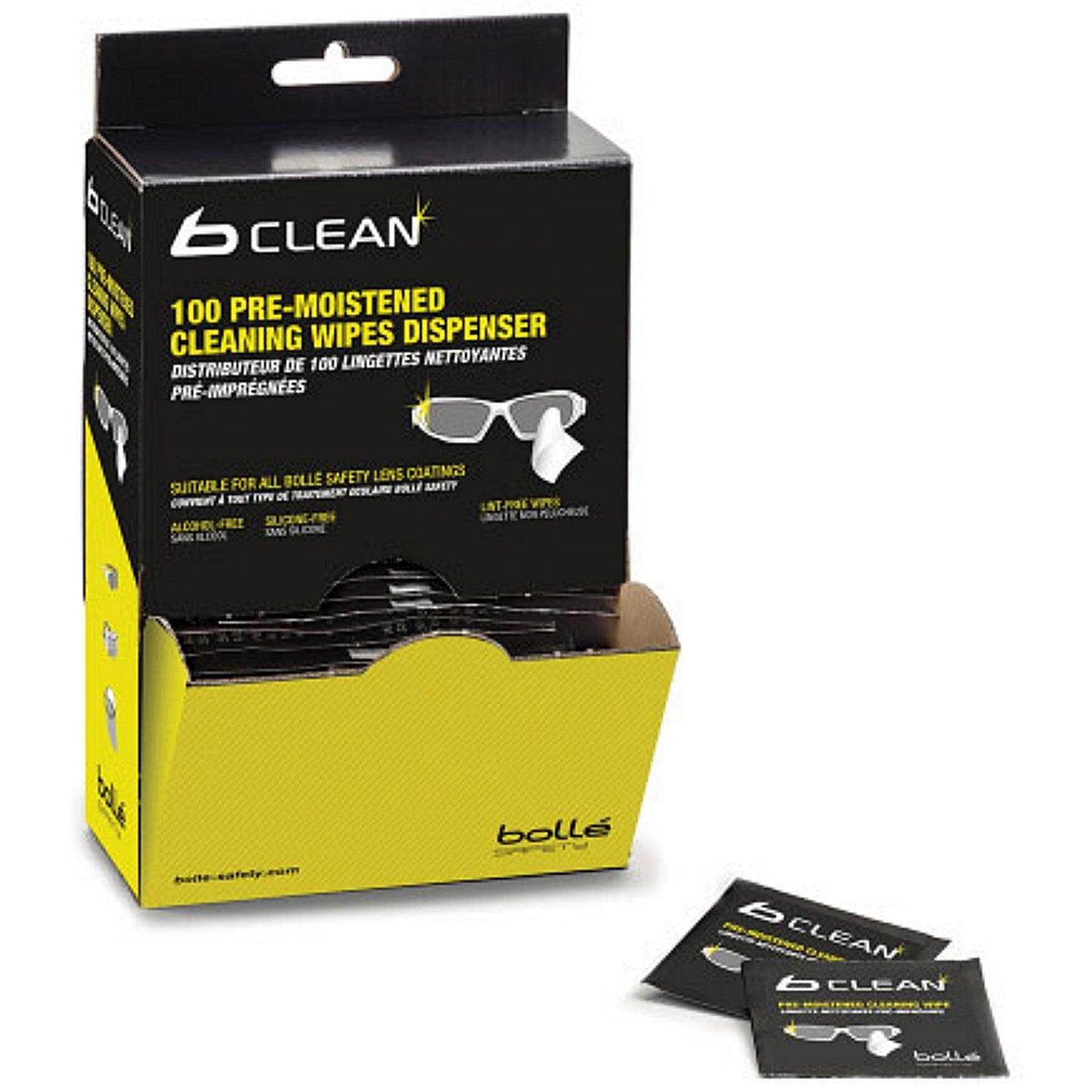 Bolle Safety B100 Lens Clean Wipes (Pack of 100) Easy2Order : BOPACW100
