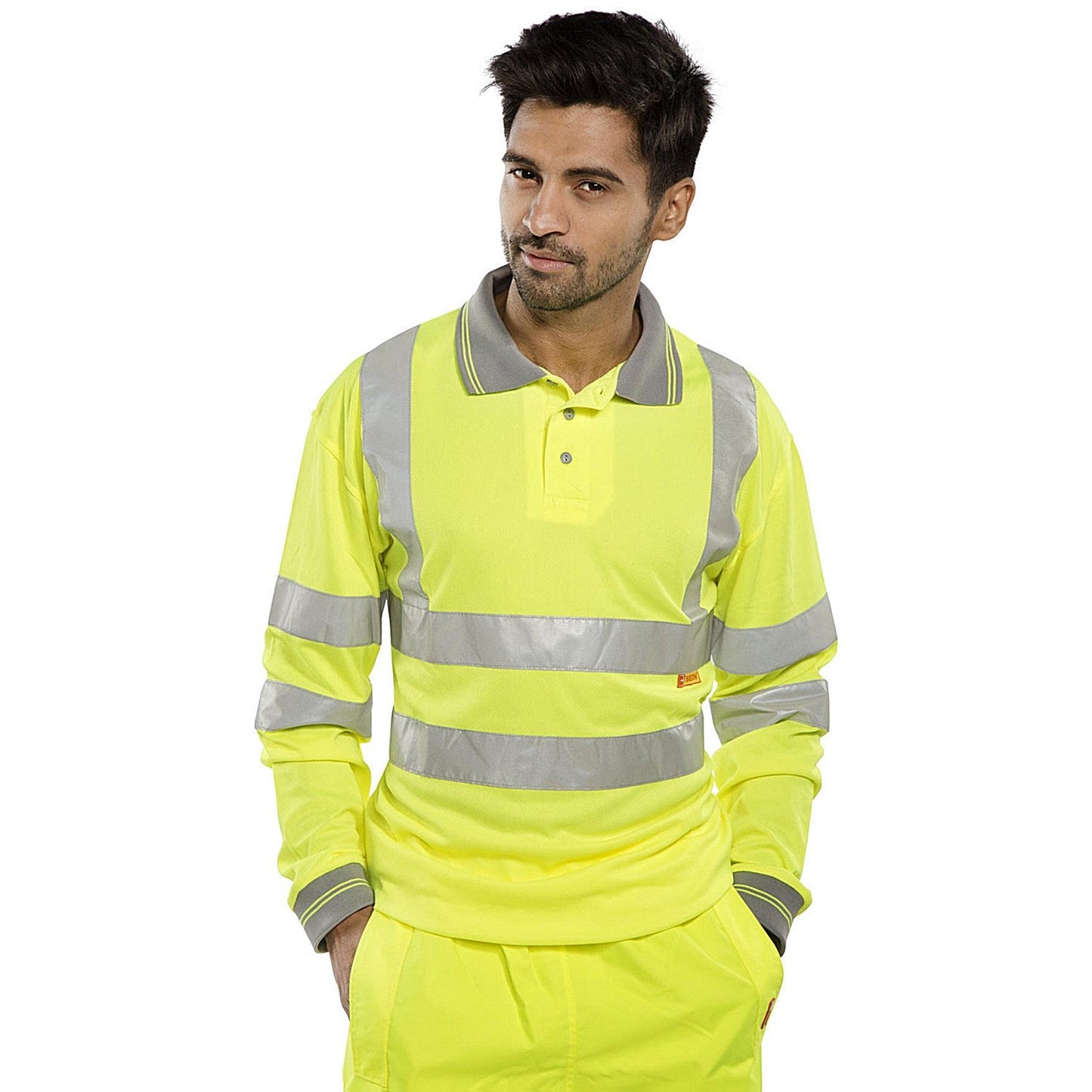 Beeswift Long Sleeve Polo Shirt, Saturn Yellow, 5XL Easy2Order : BPKSLSENSY5XL