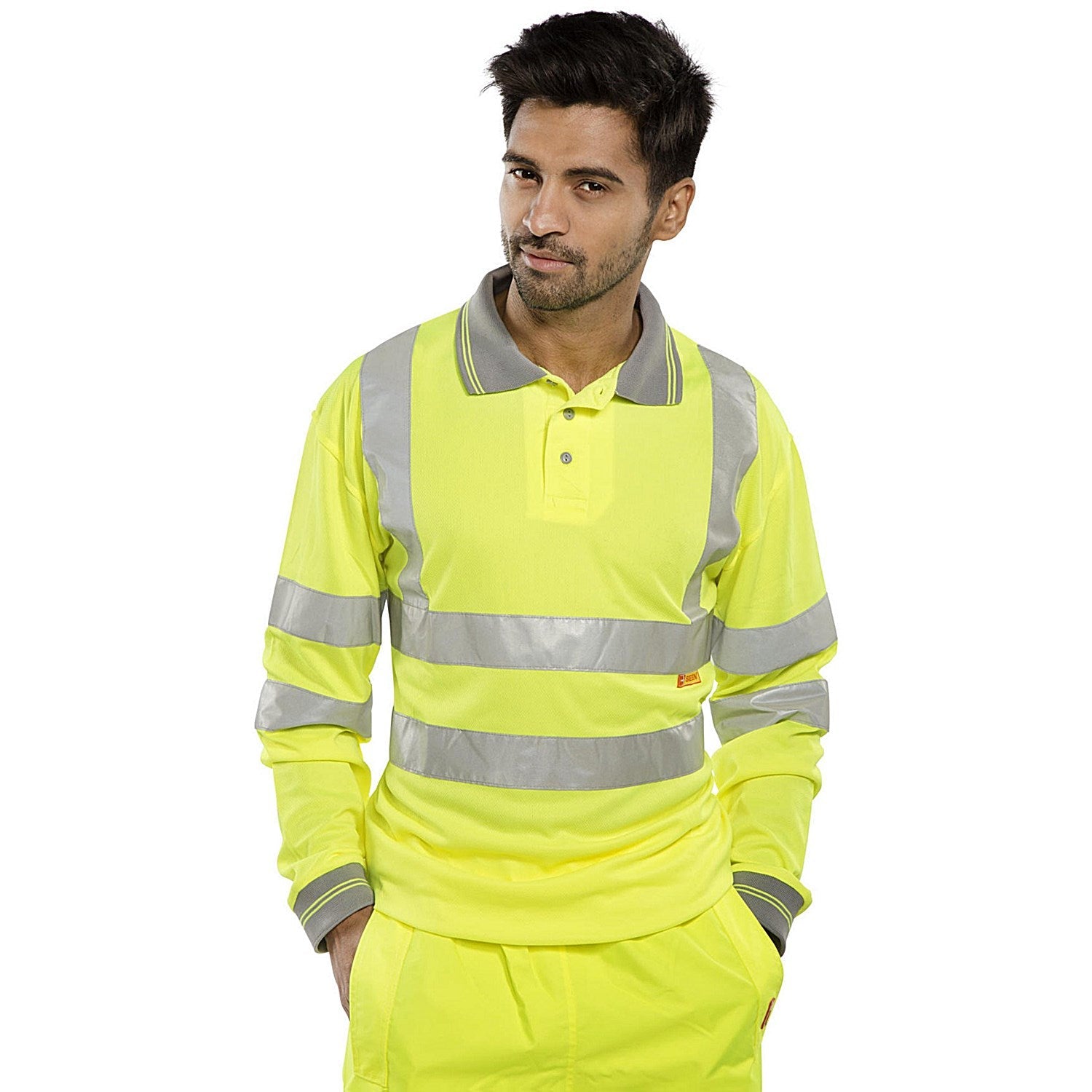 Beeswift Long Sleeve Polo Shirt, Saturn Yellow, Medium Easy2Order : BPKSLSENSYM
