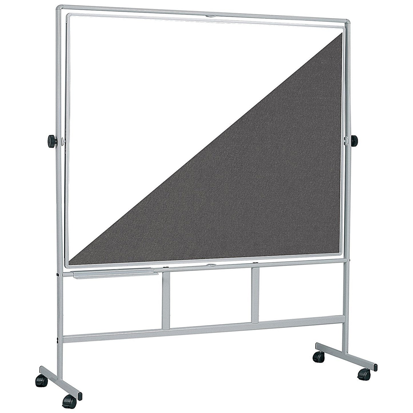 Bi-Office Revolver Plus Duo Magnetic Lacquered Steel and Grey Felt Board, 1200x900mm Easy2Order : BQ00099