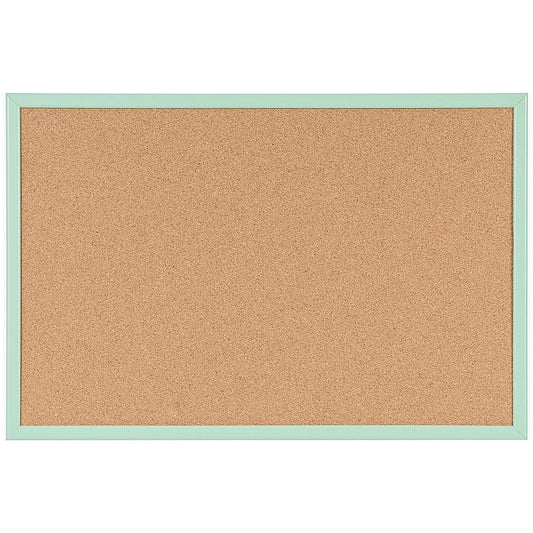 Bi-Office Pastel Cork Noticeboard, 600x400mm, Green Wooden Frame Easy2Order : BQ01972