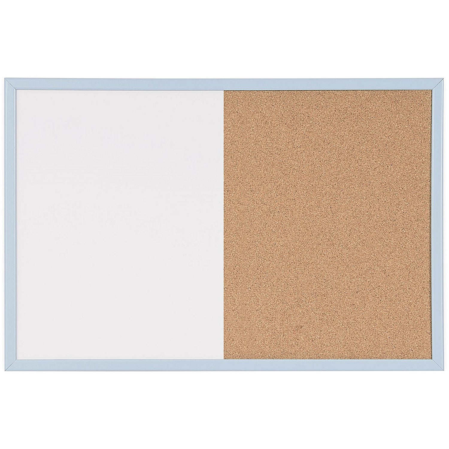 Bi-Office Pastel Cork and Magnetic Drywipe Combination Board, 600x400mm, Blue Frame Easy2Order : BQ02019
