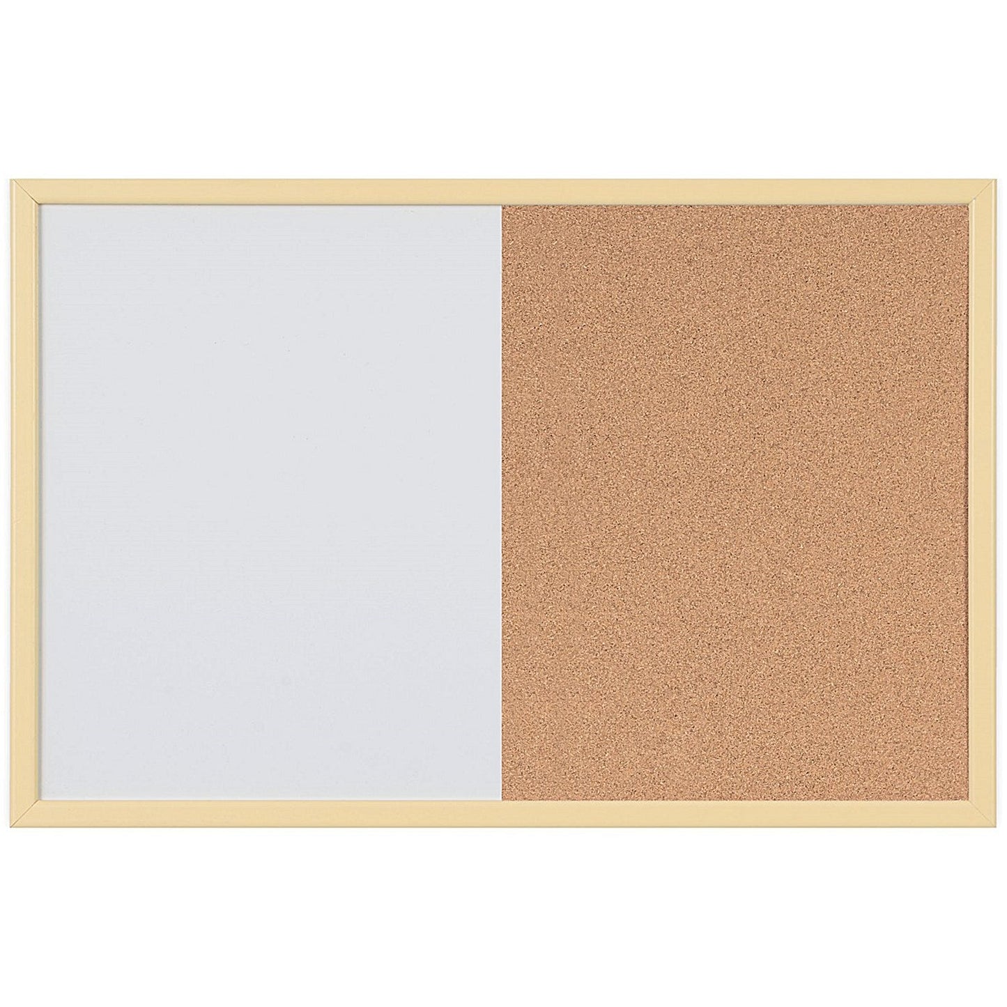 Bi-Office Pastel Cork and Magnetic Drywipe Combination Board, 600x400mm, Yellow Frame Easy2Order : BQ02038