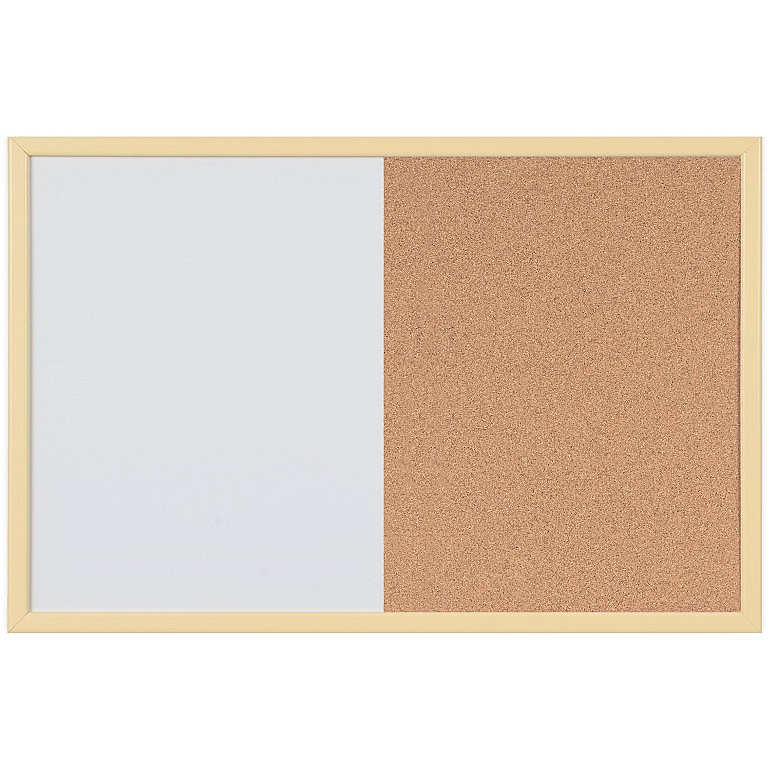 Bi-Office Pastel Cork and Magnetic Drywipe Combination Board, 600x400mm, Yellow Frame Easy2Order : BQ02038