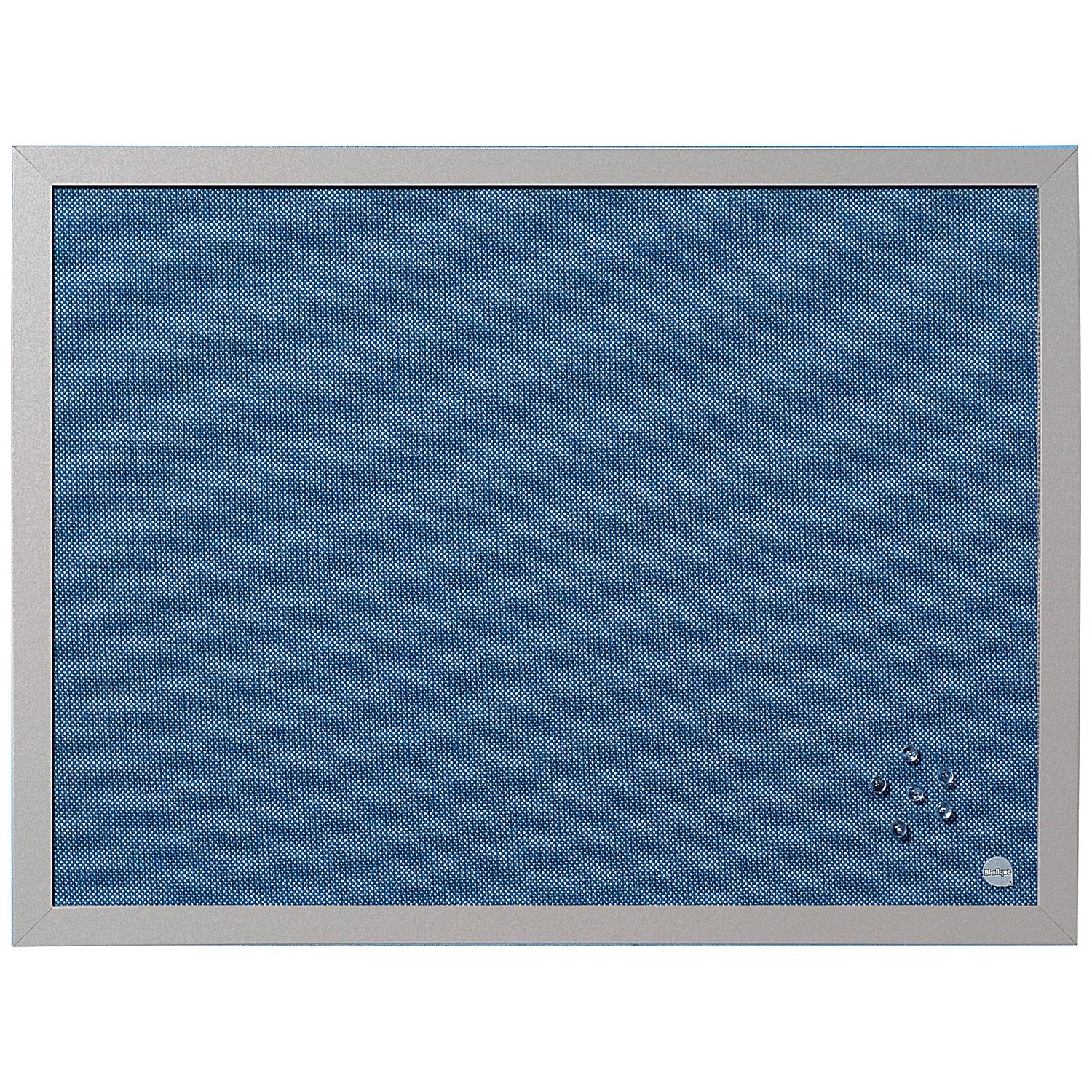 Bi-Office Blue Fabric Noticeboard, MDF Pearl Frame, 600x450mm, Blue Easy2Order : BQ04098