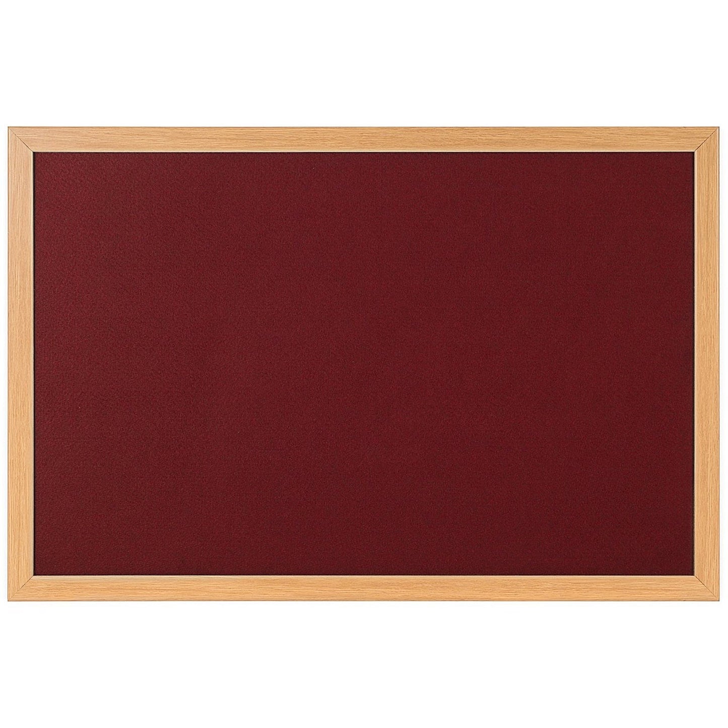 Bi-Office Earth Prime Felt Noticeboard, Oak MDF Frame, 1200x900mm, Burgundy Easy2Order : BQ04143