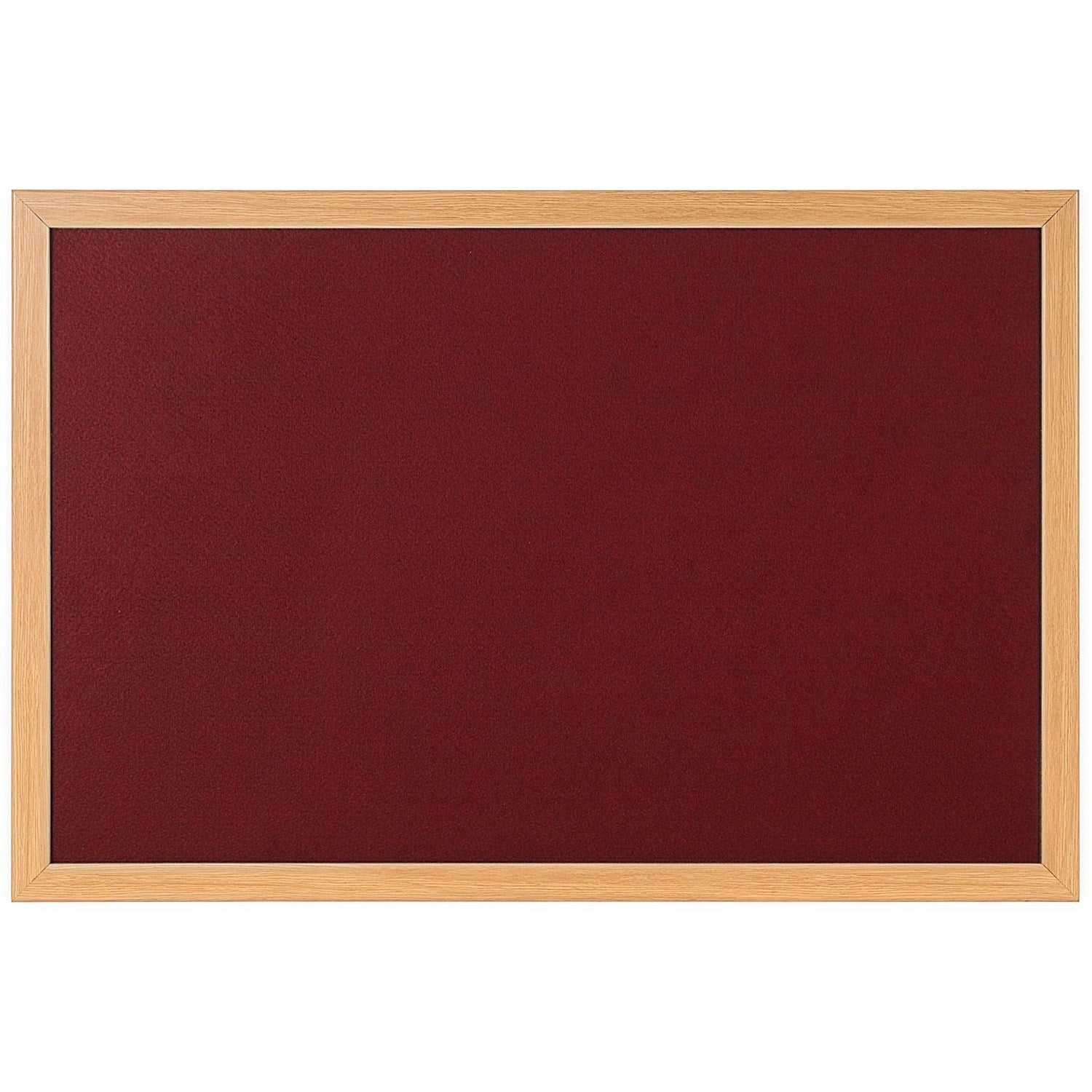 Bi-Office Earth Prime Felt Noticeboard, Oak MDF Frame, 1200x900mm, Burgundy Easy2Order : BQ04143