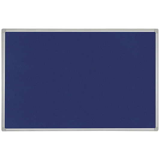 Bi-Office Aluminium Trim Felt Noticeboard, 600x450mm, Blue