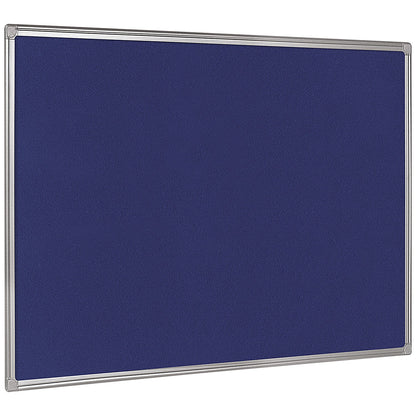 Bi-Office Aluminium Trim Felt Noticeboard, 600x450mm, Blue