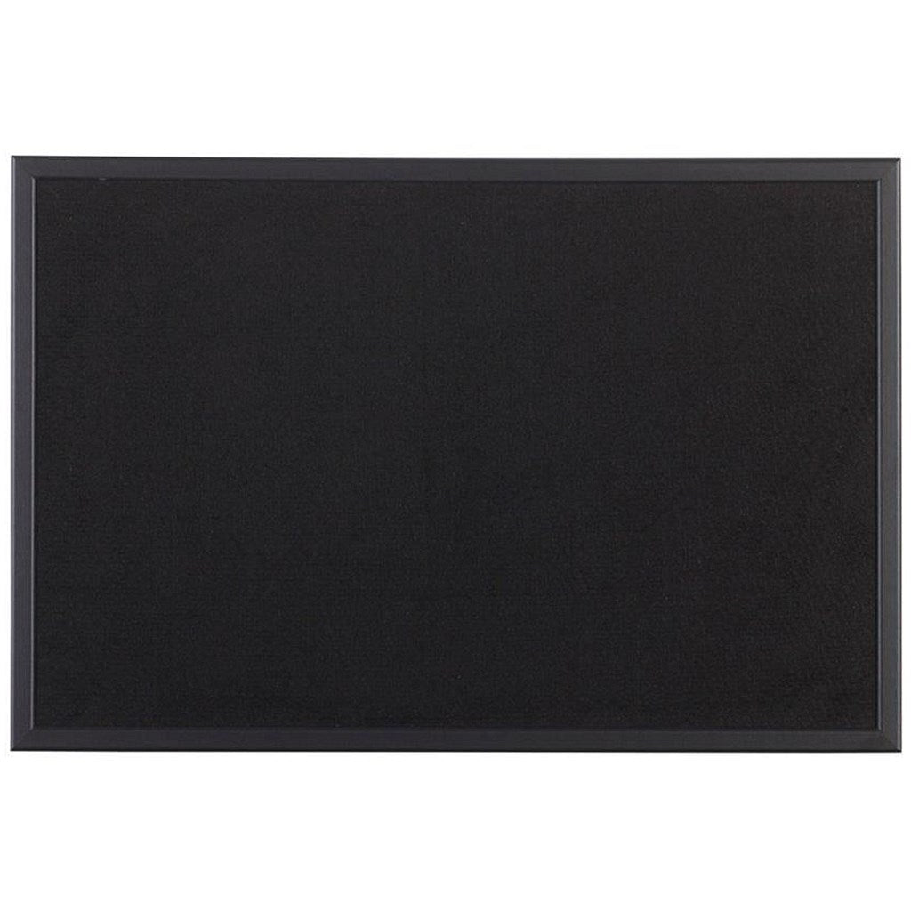 Bi-Office Essentials Black Softouch Noticeboard, 600x450mm, Black Easy2Order : BQ04436