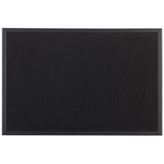 Bi-Office Essentials Black Softouch Noticeboard, 600x450mm, Black Easy2Order : BQ04436