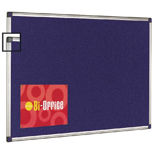 Bi-Office Maya Felt Noticeboard, Plastic Frame, 1800x1200mm, Blue Easy2Order : BQ04548