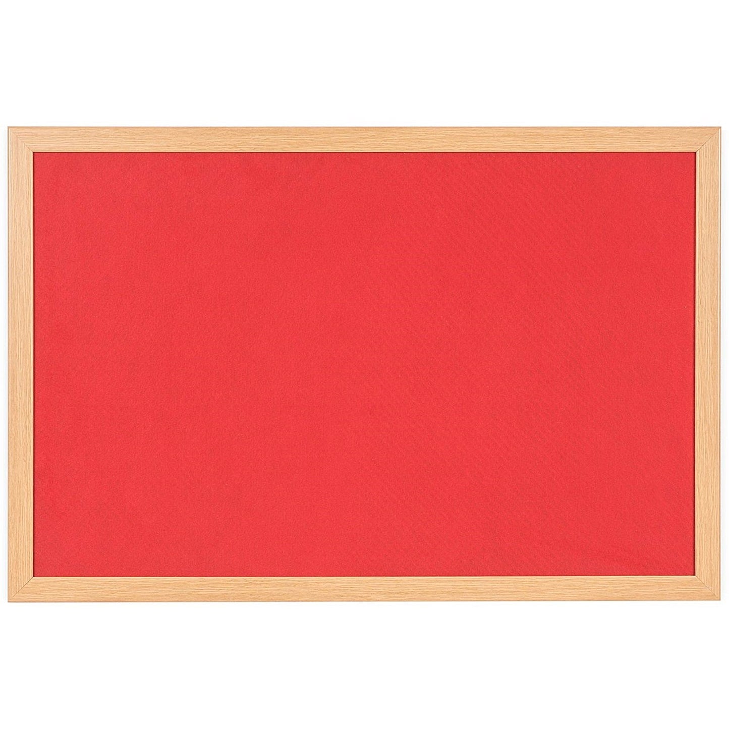 Bi-Office Earth Prime Felt Noticeboard, Oak MDF Frame, 1800x1200mm, Red Easy2Order : BQ04862