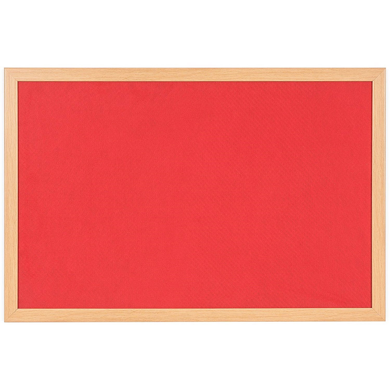 Bi-Office Earth Prime Felt Noticeboard, Oak MDF Frame, 1800x1200mm, Red Easy2Order : BQ04862