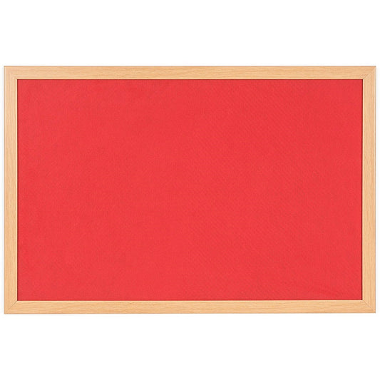 Bi-Office Earth Prime Felt Noticeboard, Oak MDF Frame, 1800x1200mm, Red Easy2Order : BQ04862