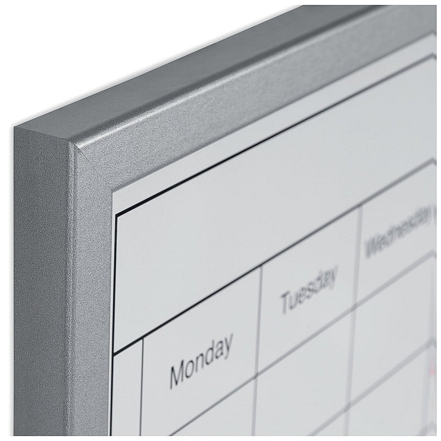Bi-Office Magnetic Weekly Planner Whiteboard, Grey Frame, 600x400mm