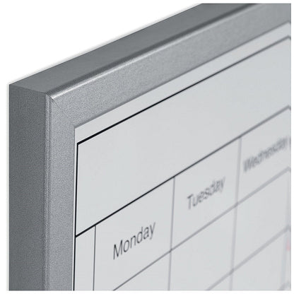 Bi-Office Magnetic Weekly Planner Whiteboard, Grey Frame, 600x400mm